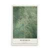 Map of Humphreys, Missouri, 12 x 18 inch unframed archival matte print