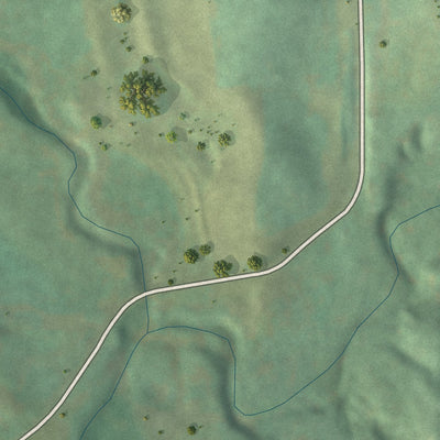 Second close-up of the map of Iatan, Missouri print showing more streets and buildings