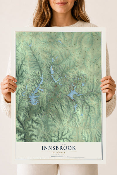 Map of Innsbrook, Missouri, 18 x 24 inch unframed archival matte print