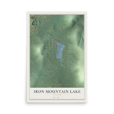 Map of Iron Mountain Lake, Missouri, 12 x 18 inch unframed archival matte print