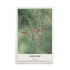 Map of Jamesport, Missouri, 12 x 18 inch unframed archival matte print