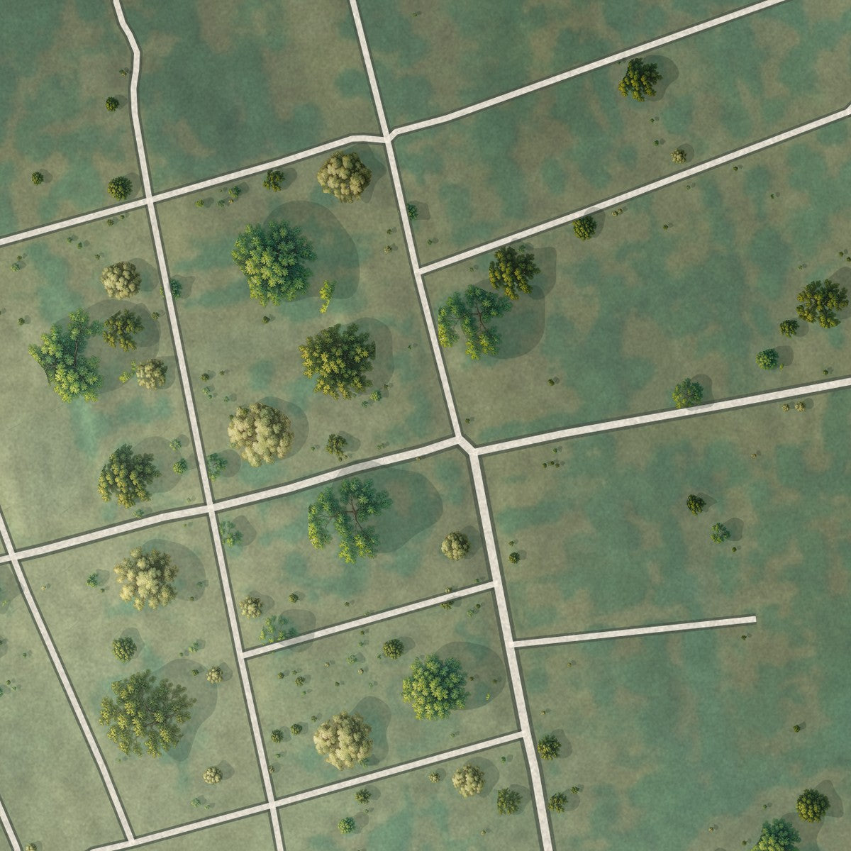 Second close-up of the map of Junction City, Missouri print showing more streets and buildings