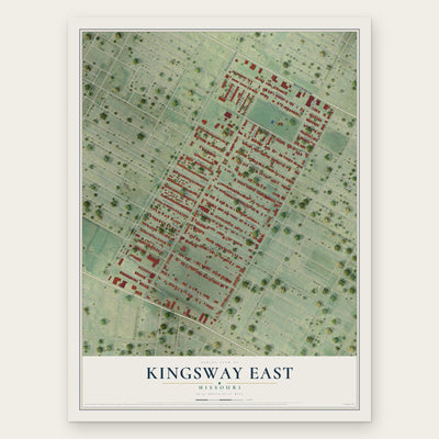 Kingsway East, Missouri map print, the full design