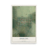 Map of Knox City, Missouri, 12 x 18 inch unframed archival matte print