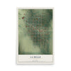 Map of La Belle, Missouri, 12 x 18 inch unframed archival matte print