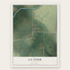 La Tour, Missouri map print, the full design