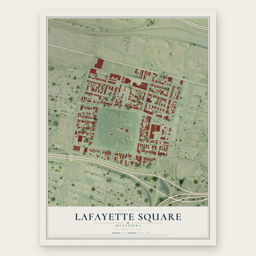 Lafayette Square, Missouri map print, the full design