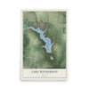 Map of Lake Winnebago, Missouri, 12 x 18 inch unframed archival matte print
