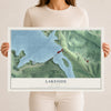 Map of Lakeside, Missouri, 12 x 18 inch unframed archival matte print