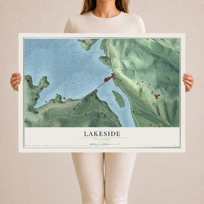 Map of Lakeside, Missouri, 24 x 36 inch unframed archival matte print
