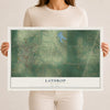 Map of Lathrop, Missouri, 12 x 18 inch unframed archival matte print