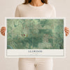 Map of Leawood, Missouri, 12 x 18 inch unframed archival matte print