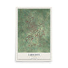 Map of Lebanon, Missouri, 12 x 18 inch unframed archival matte print