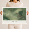 Map of Levasy, Missouri, 12 x 18 inch unframed archival matte print
