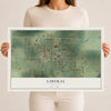 Map of Liberal, Missouri, 12 x 18 inch unframed archival matte print
