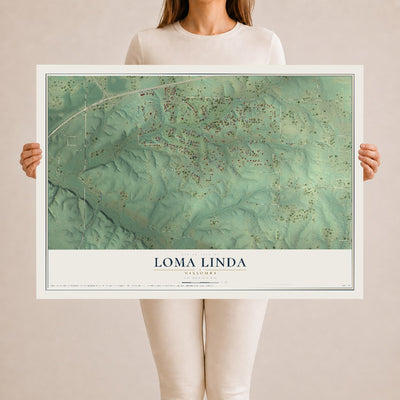 Map of Loma Linda, Missouri, 24 x 36 inch unframed archival matte print