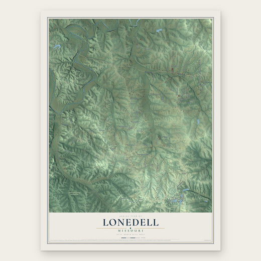 Lonedell, Missouri map print, the full design