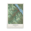 Map of Louisiana, Missouri, 12 x 18 inch unframed archival matte print