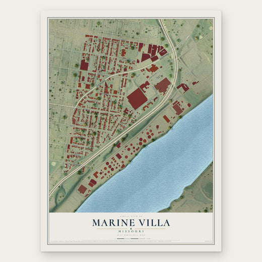 Marine Villa, Missouri map print, the full design