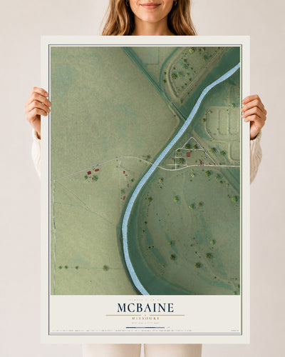 Map of McBaine, Missouri, 24 x 36 inch unframed archival matte print