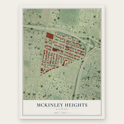 McKinley Heights, Missouri map print, the full design