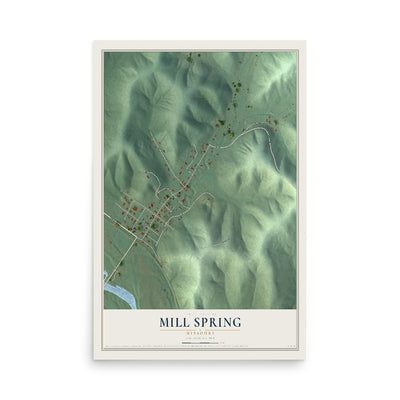 Map of Mill Spring, Missouri, 12 x 18 inch unframed archival matte print