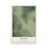 Map of Millard, Missouri, 12 x 18 inch unframed archival matte print