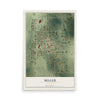Map of Miller, Missouri, 12 x 18 inch unframed archival matte print