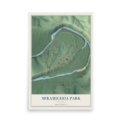 Map of Miramiguoa Park, Missouri, 12 x 18 inch unframed archival matte print