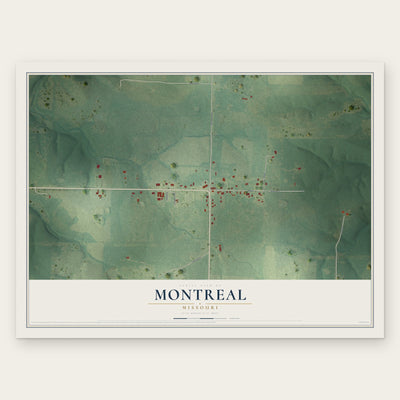 Montreal, Missouri map print, the full design