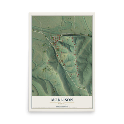 Map of Morrison, Missouri, 12 x 18 inch unframed archival matte print