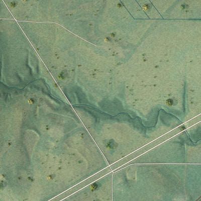 Second close-up of the map of Mosby, Missouri print showing more streets and buildings
