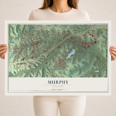 Map of Murphy, Missouri, 18 x 24 inch unframed archival matte print