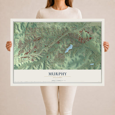 Map of Murphy, Missouri, 24 x 36 inch unframed archival matte print