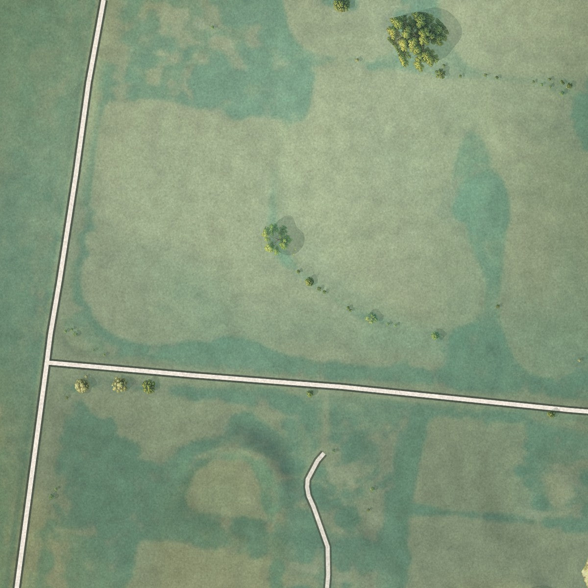 Second close-up of the map of Nelson, Missouri print showing more streets and buildings