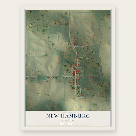 New Hamburg, Missouri map print, the full design