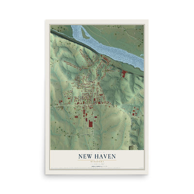 Map of New Haven, Missouri, 12 x 18 inch unframed archival matte print