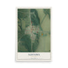Map of Newtown, Missouri, 12 x 18 inch unframed archival matte print