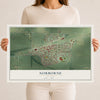 Map of Norborne, Missouri, 12 x 18 inch unframed archival matte print