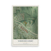 Map of Norwood Court, Missouri, 12 x 18 inch unframed archival matte print