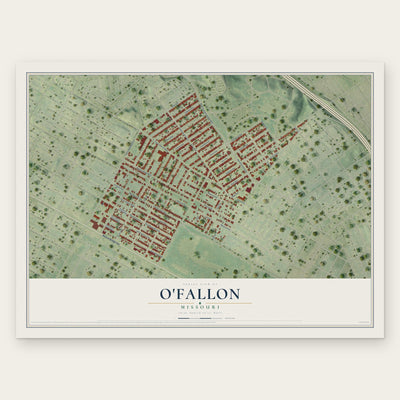 O'Fallon, St. Louis, Missouri map print, the full design