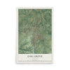 Map of Oak Grove, Missouri, 12 x 18 inch unframed archival matte print