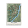 Map of Oakville, Missouri, 12 x 18 inch unframed archival matte print