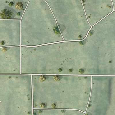 Second close-up of the map of Oakwood Park, Missouri print showing more streets and buildings