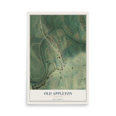 Map of Old Appleton, Missouri, 12 x 18 inch unframed archival matte print