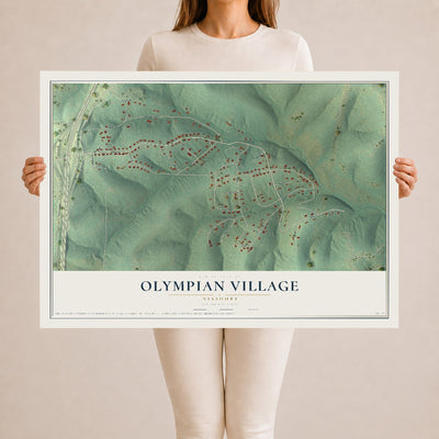 Map of Olympian Village, Missouri, 24 x 36 inch unframed archival matte print