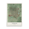 Map of Overland, Missouri, 12 x 18 inch unframed archival matte print