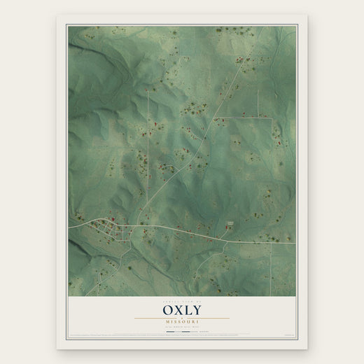 Oxly, Missouri map print, the full design