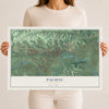 Map of Pacific, Missouri, 12 x 18 inch unframed archival matte print