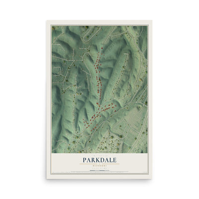 Map of Parkdale, Missouri, 12 x 18 inch unframed archival matte print